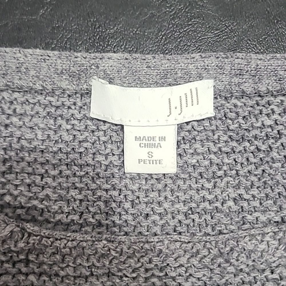 J. Jill Women's Grey knit long sleeve sweater size SP Petite mature tunic - Picture 5 of 10